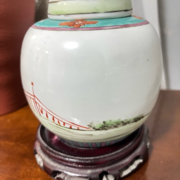 Vtg Antique CHINESE Asian Porcelain VASE Ginger Jar FAMILLE VERTE Children QING - Picture 5 of 13